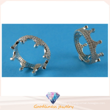 Joyería de la manera para la señora Beatiful Corona Diseño Anillo 925 Anillo CZ de la plata esterlina R10496